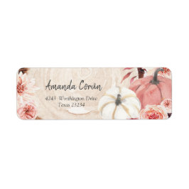 Blush Roze pomkin Return Address Label