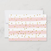 Blush roze pompoen Baby shower Hartelijk dank Bedankkaart (Achterkant)