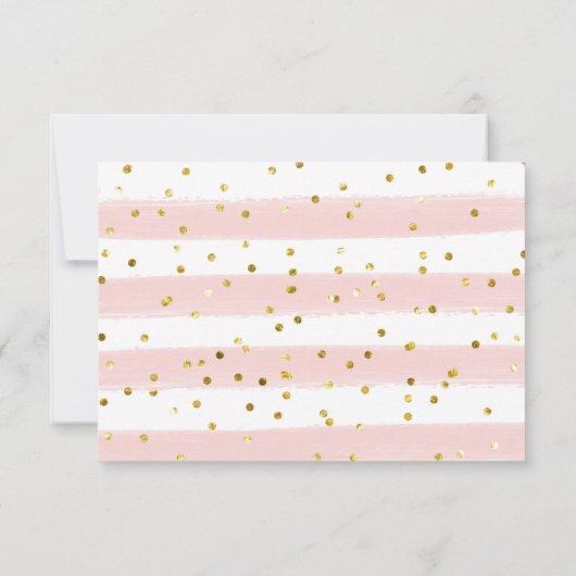 Blush roze pompoen Baby shower Hartelijk dank Bedankkaart (Achterkant)