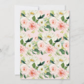 Blush roze pompoen baby shower kaart (Achterkant)