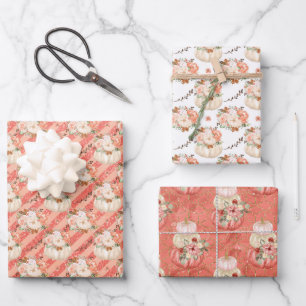 Blush Roze Pompoen Verjaardag Baby shower Meisje Inpakpapier Vel