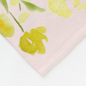 Blush roze pony floral Blanket Fleece Deken (Hoek)