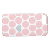 Blush roze pooldots Silver Glitter Heart Case-Mate iPhone Case (Achterkant (Horizontaal))
