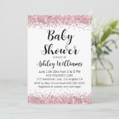 Blush roze prinkle Cute Baby Shower-uitvindingen Kaart (Staand voorkant)
