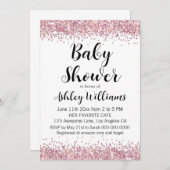 Blush roze prinkle Cute Baby Shower-uitvindingen Kaart (Voorkant / Achterkant)