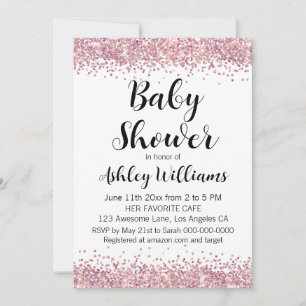 Blush roze prinkle Cute Baby Shower-uitvindingen Kaart