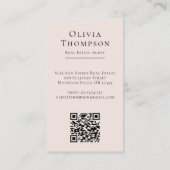 Blush Roze Professionele Foto Vastgoed Visitekaartje (Achterkant)