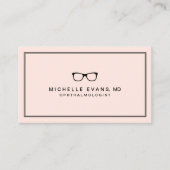 Blush Roze Professionele Optometrist Visitekaartje (Voorkant)