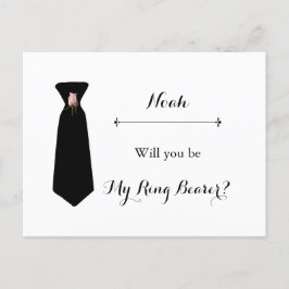 Blush Roze puistjes Ring Bearer Request Kaart