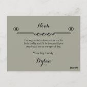 Blush Roze puistjes Ring Bearer Request Kaart (Achterkant)