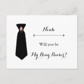 Blush Roze puistjes Ring Bearer Request Kaart (Voorkant)