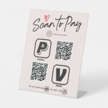 Blush roze QR code scan om Moderne kalligrafie te 