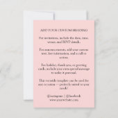 Blush Roze QR | Modern Minimalistische Upload Kaart (Achterkant)