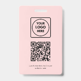 Blush Roze QR | Professioneel Zakelijk Logo Ontwer Badge