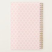 Blush roze Quatrefoil Patroon Gepersonaliseerde Pl Planner (Achterkant)