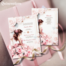Blush Roze Quinceanera Ceremonie Receptie