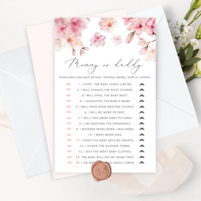 Blush roze raad wie het gezegd heeft mama- of papa (Creator heeft geüpload)