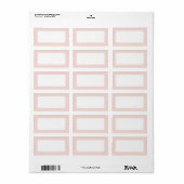 Blush roze rand blanco etiket (Full Sheet)