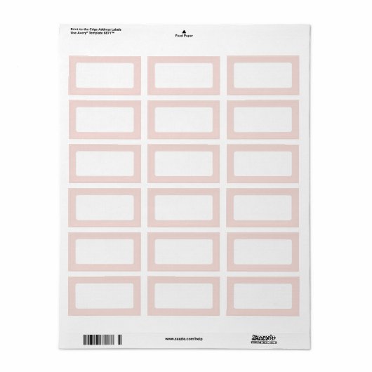 Blush roze rand blanco etiket (Full Sheet)