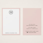 Blush roze rand logo-oorkaart visitekaartje (Voorkant /achterkant)