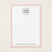 Blush roze rand logo-oorkaart visitekaartje (Voorkant)