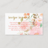 Blush Roze recept voor Vrijgezellenfeest Visitekaartje (Voorkant)