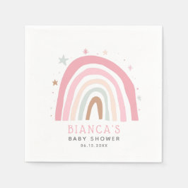 Blush Roze Regenboog Meisje Baby shower Servet
