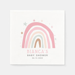 Blush Roze Regenboog Meisje Baby shower Servet
