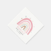 Blush Roze Regenboog Meisje Baby shower Servet (Hoek)