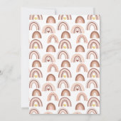 Blush roze regenboogBaby shower Kaart (Achterkant)