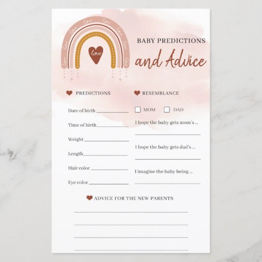 Blush roze regenboogvoorspellingen en advies (Voorkant)