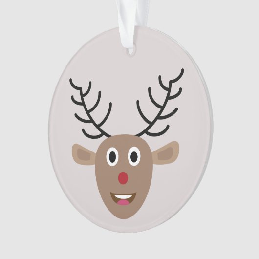 Blush roze rendierfeestelijke kerst ornament (voorkant)