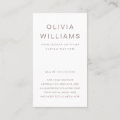 Blush roze retro afstudeerder student afstuderen f visitekaartje (Achterkant)