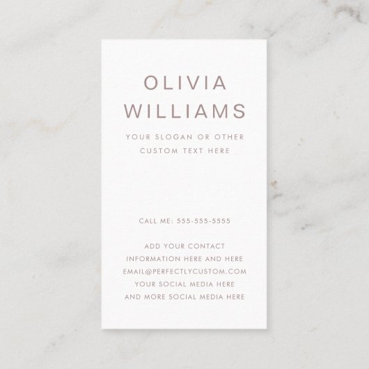 Blush roze retro afstudeerder student afstuderen f visitekaartje (Achterkant)