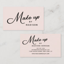 Blush Roze Retro Zwarte Script Make-up