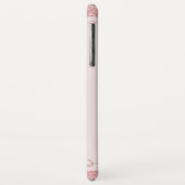 Blush Roze Rhinestone Glitter Name Foto Case-Mate iPhone Case (Achterkant/links)