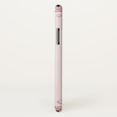 Blush Roze Rhinestone Glitter Name Foto Case-Mate iPhone Case (Achterkant / rechts)