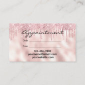 Blush roze riemas — Beauty Appointcard Afsprakenkaartje (Achterkant)