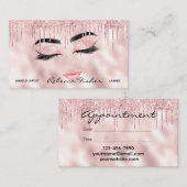 Blush roze riemas — Beauty Appointcard Afsprakenkaartje (Voorkant / Achterkant)