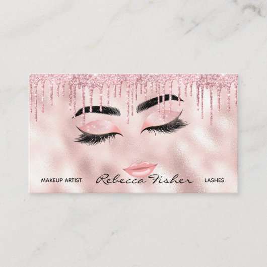 Blush roze riemas — Beauty Appointcard Afsprakenkaartje (Voorkant)