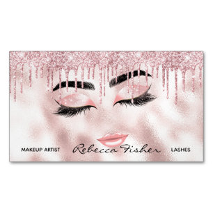 Blush Roze riemas Beauty Magnet-Kaart Magnetisch Visitekaartje