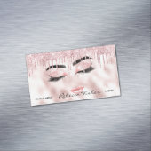 Blush Roze riemas Beauty Magnet-Kaart Magnetisch Visitekaartje (Voorbeeld)