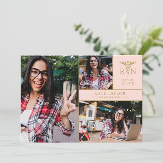 Blush Roze RN Verzadiging 3 Fotogradatie Partij IV Kaart (Staand voorkant)