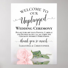 Blush Roze Roche onplugged Wedding Ceremony Poster