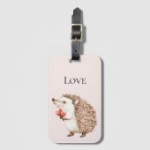Blush roze rode harten egel liefde bagagelabel (Voorkant (verticaal))