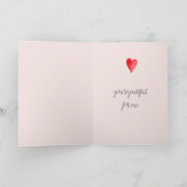 Blush roze rode kat harten houden van je kaart (Binnen)