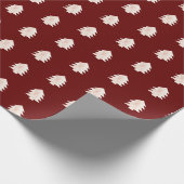 Blush roze rode kerstbomen cadeaupapier (Hoek)