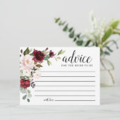 Blush roze rode roze bloemen Kaart advies (Staand voorkant)