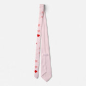 Blush roze rode Valentijnsdag string van harten Stropdas (Achterkant)