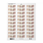Blush roze rode VIP Monogram Retouradreslabels Etiket (Full Sheet)
